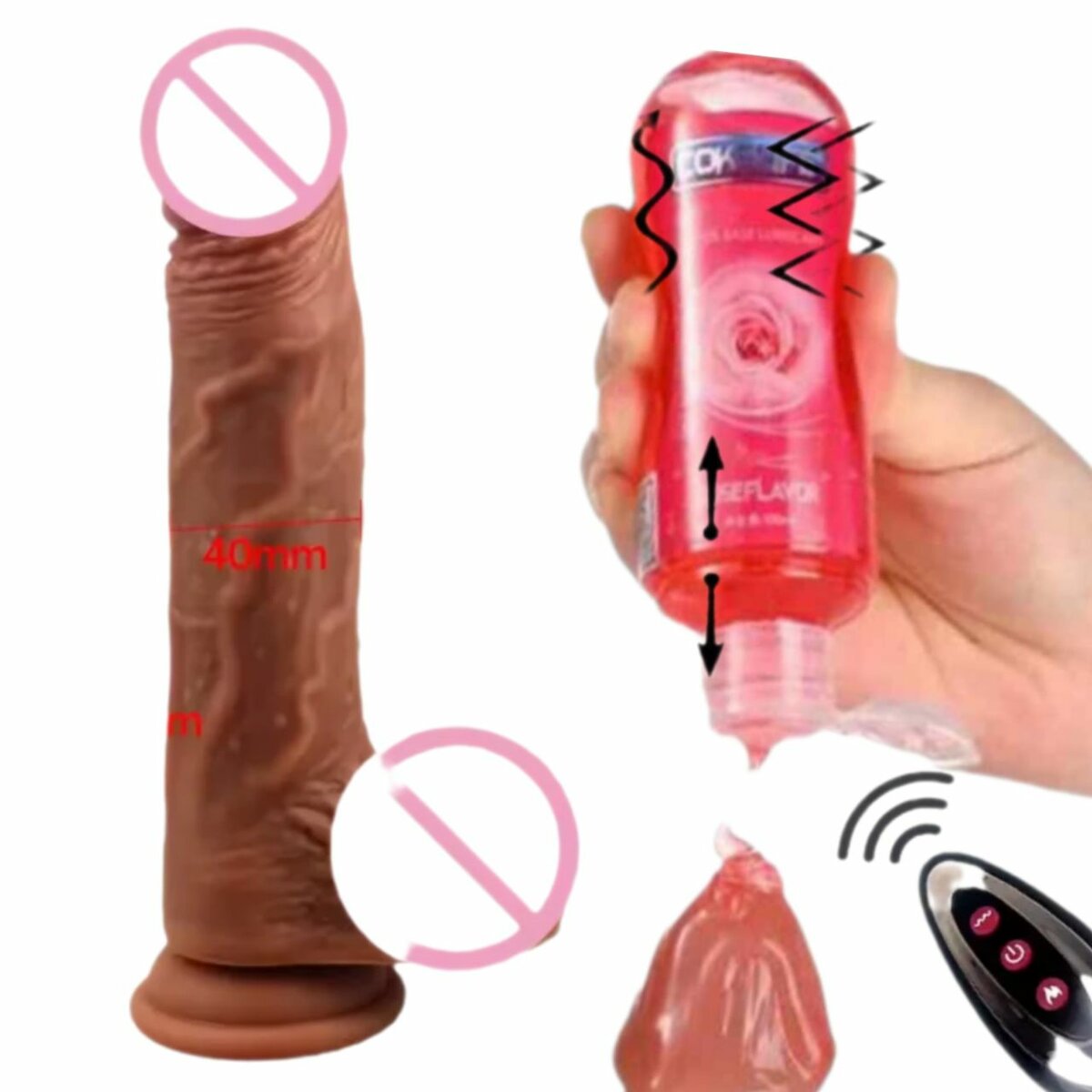 Vibromasseur réaliste chauffant