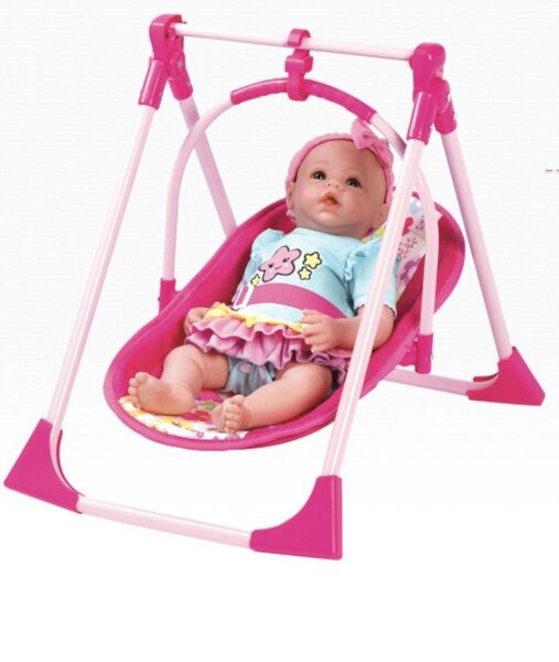 Poupée Bébé avec Chaise Portable