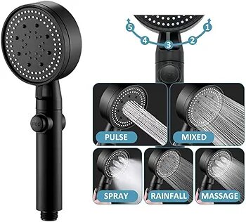 5-Mode High-Pressure Shower Head