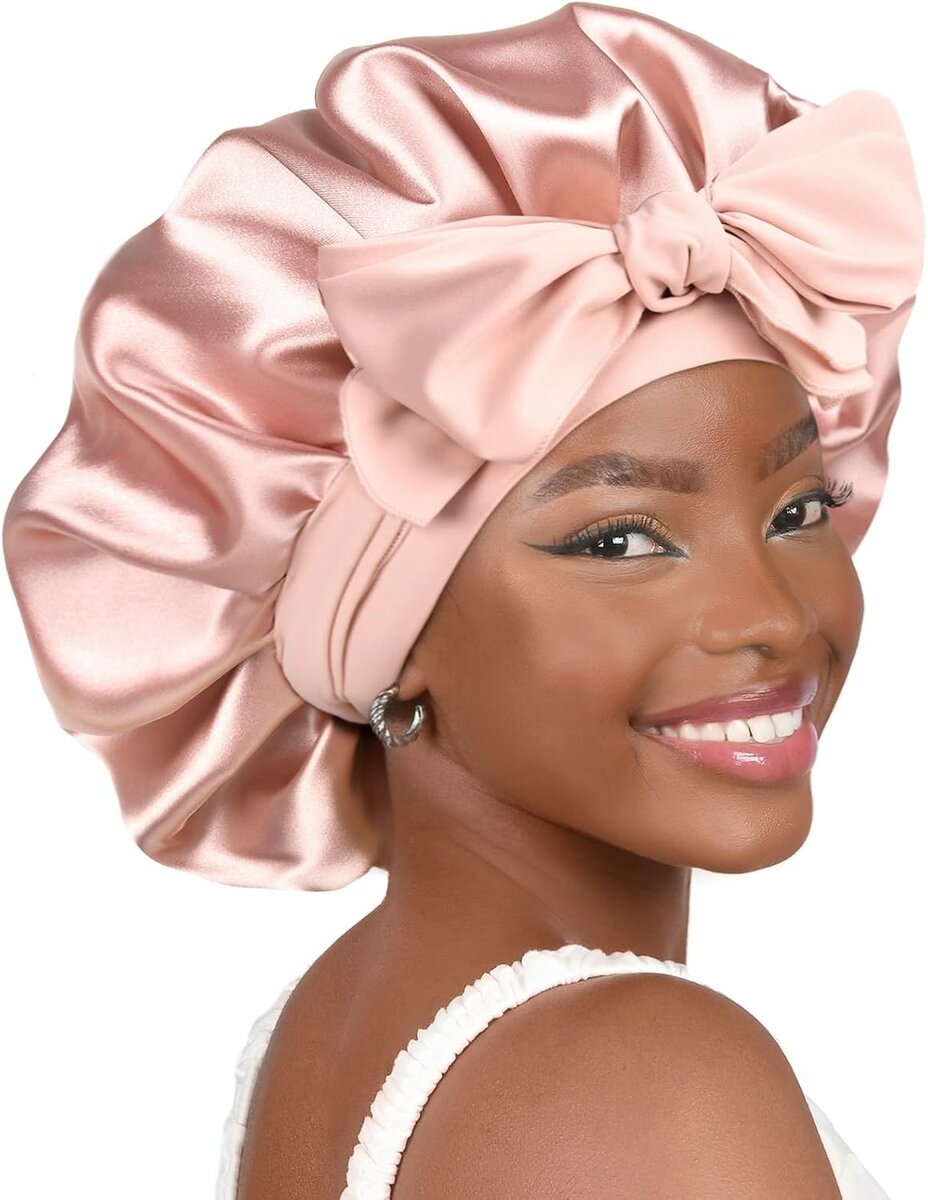 Bonnets satin de luxe pour cheveux