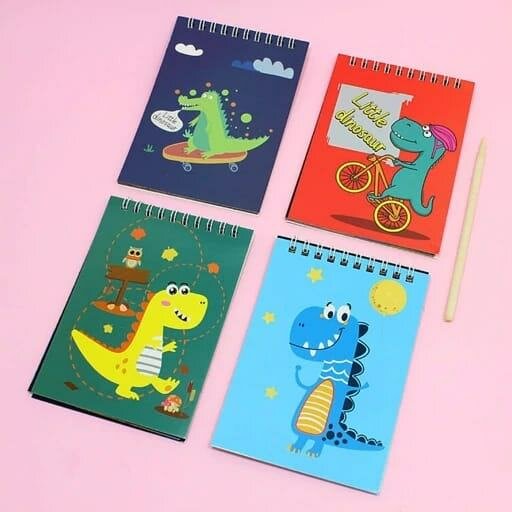 Bloc-notes à gratter coloré