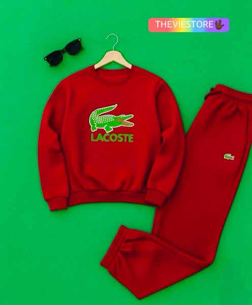 Ensemble Survêtement Lacoste Rouge