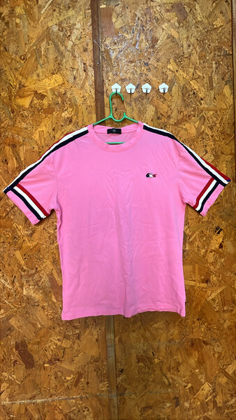 T-shirt rose à rayures