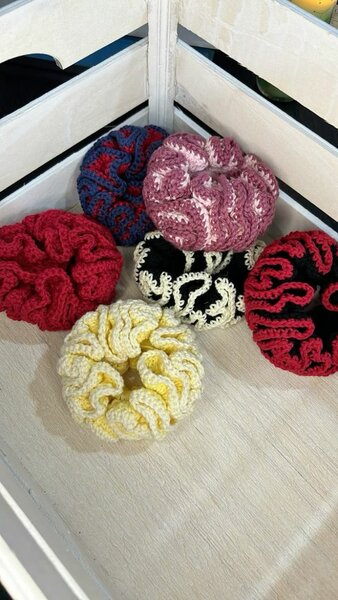 Chouchous en laine colorés