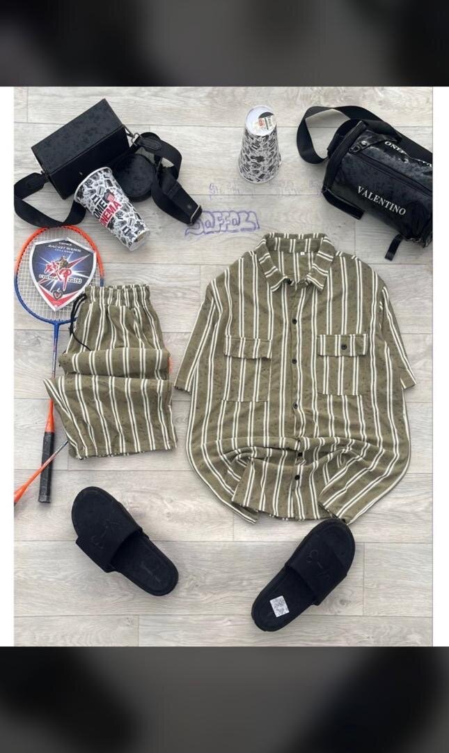 Ensemble Chemise et Short Rayé