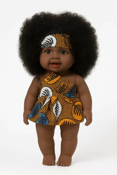 Poupée Afro en Tissu Coloré