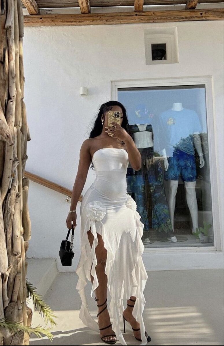 Robe longue évasée élégante