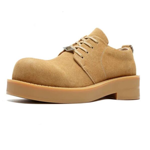 Chaussures Derby en daim beige