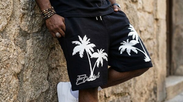 Shorts homme avec palmiers