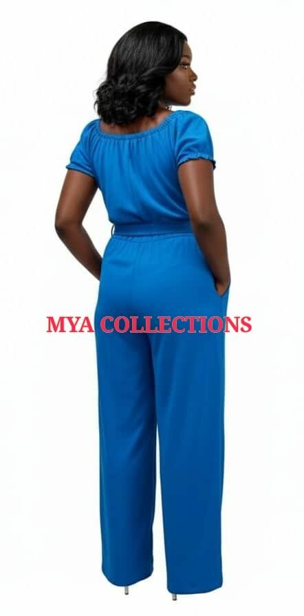 Combinaison bleu chic femme