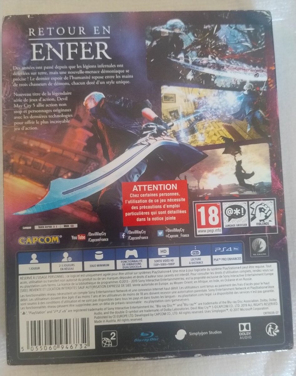 Devil May Cry 5 PS4 Jeu