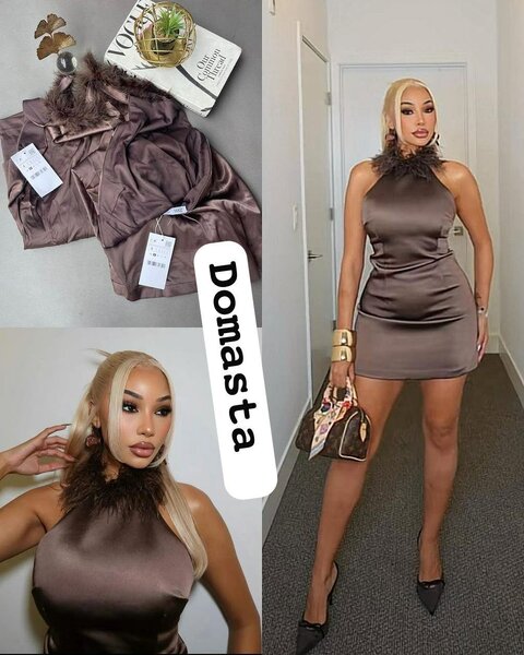 Robe Satinée Élegante Femme