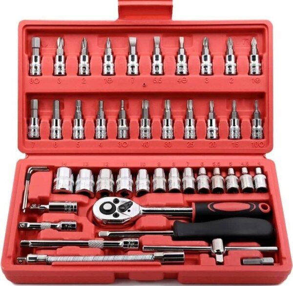 Jeu de clés à douilles 46 pièces