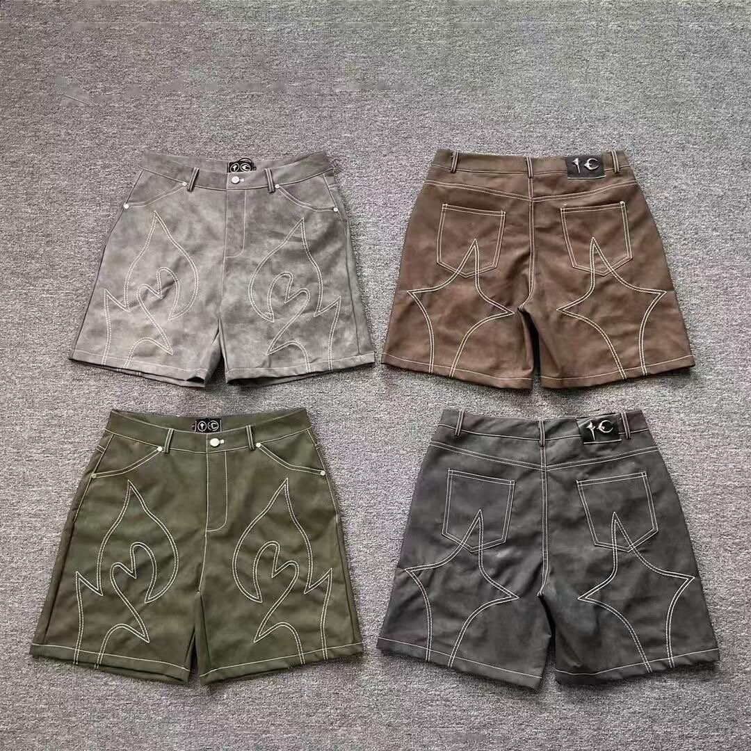 Shorts en cuir pour hommes élégants