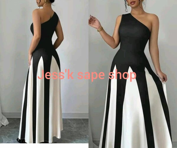 Robe longue asymétrique