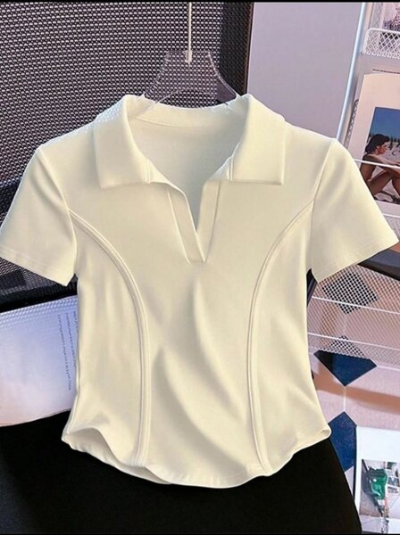 Polo Femme Élégant Blanc