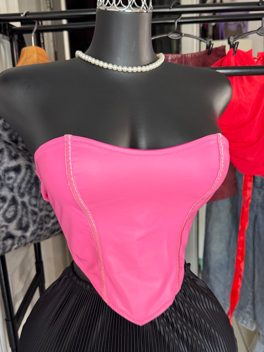 Bustier rose élégant