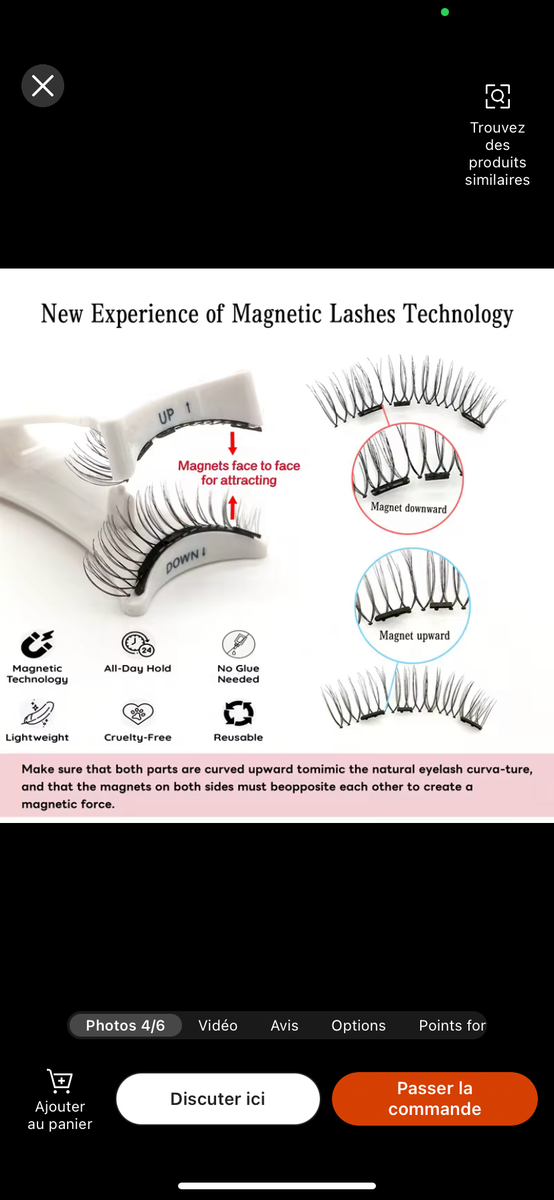 Pince à faux cirls réutilisabl