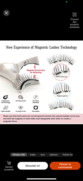 Pince à faux cirls réutilisabl