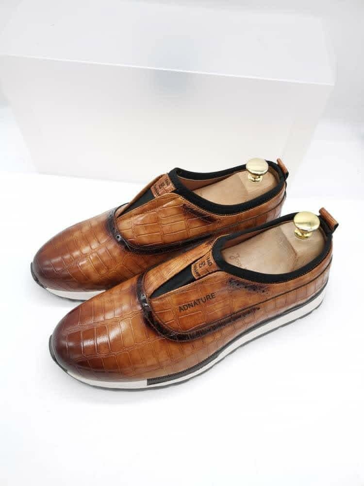 Chaussures en cuir crocodile