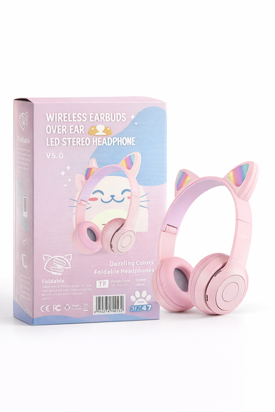 Casque pliable LED chat