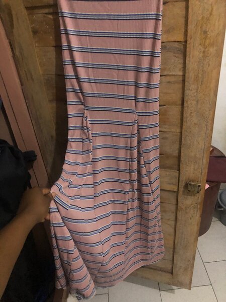 Robe longue rayée femme