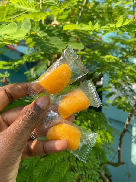 Bonbons fruités emballés