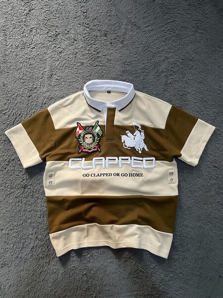 T-shirt ELAPPED marron et blanc