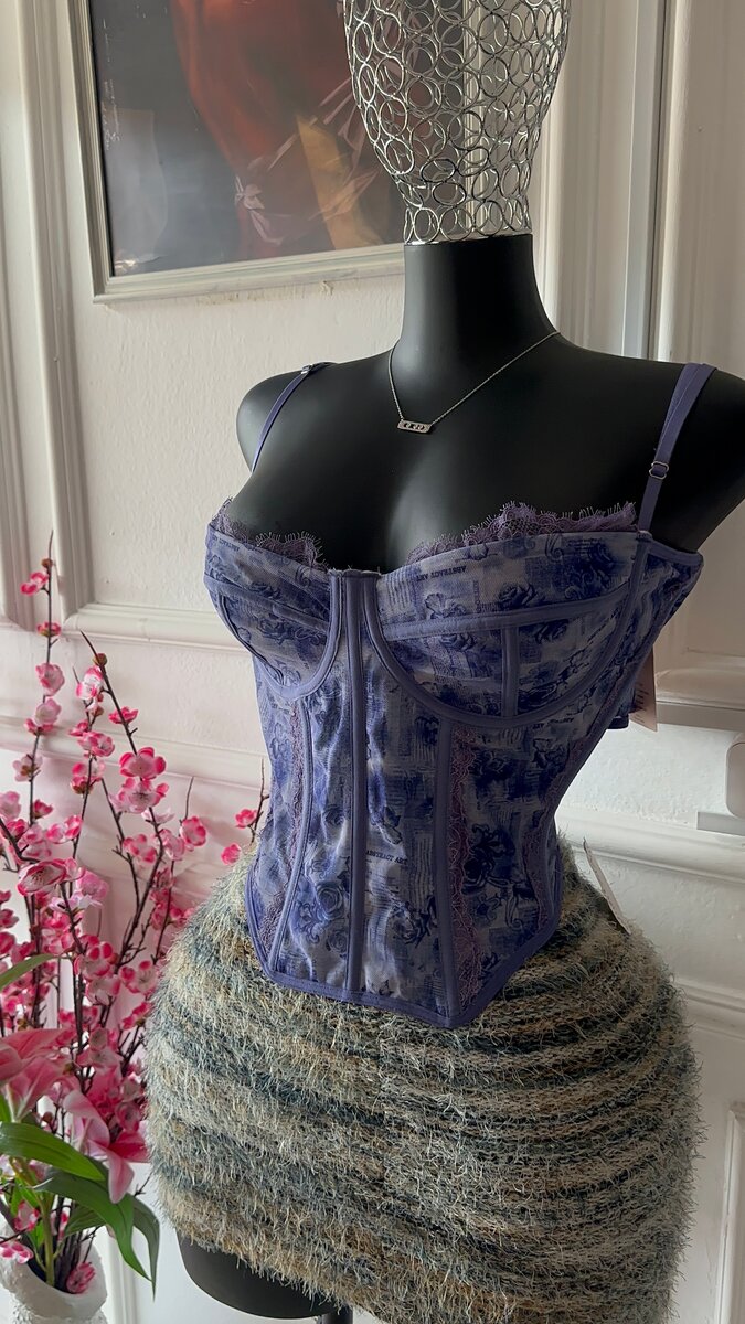 Corset bustier violet femme