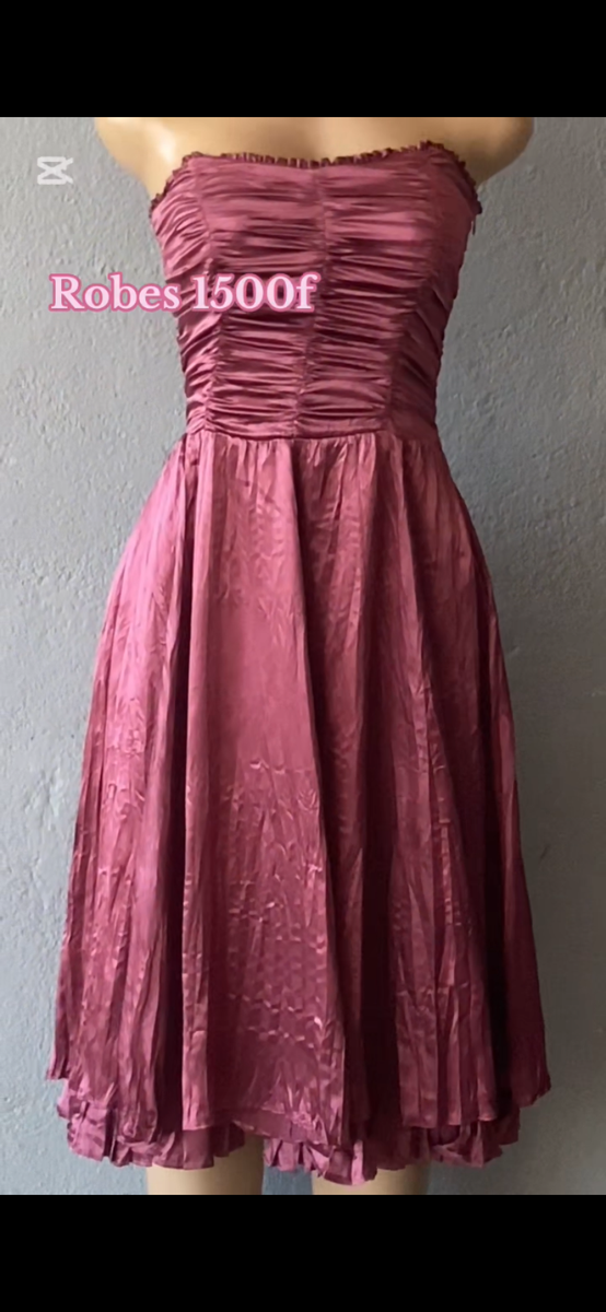 Robe bustier satinée