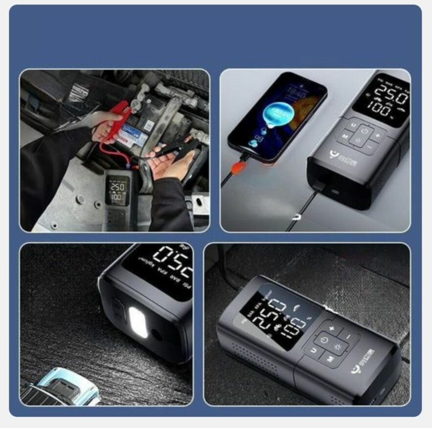 Compresseur d'air portable multifonctionnel