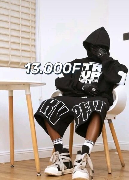 Combinaison survêtement noir pour homme