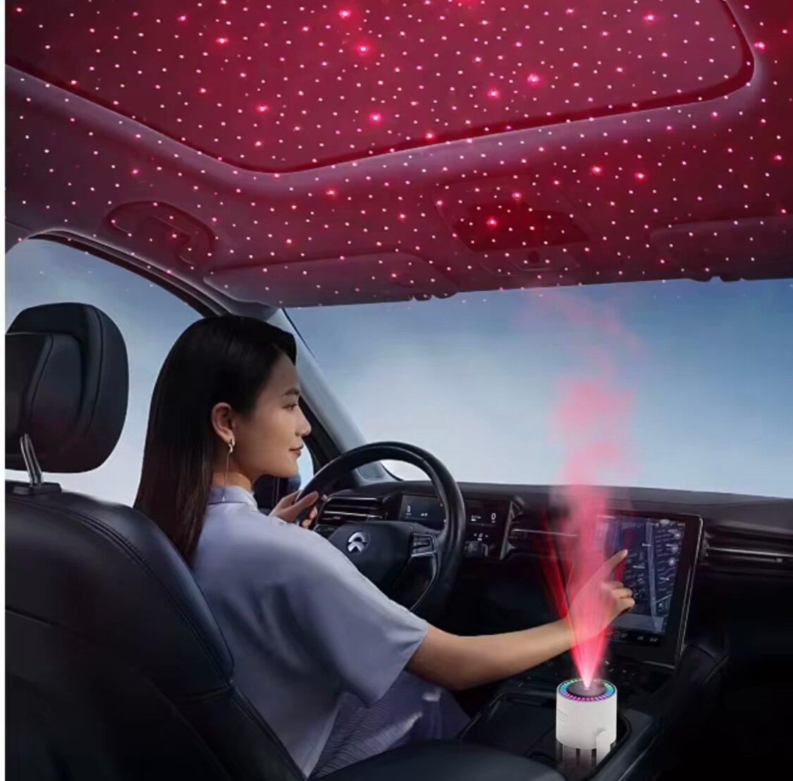 Projecteur LED Humidificateur Portable