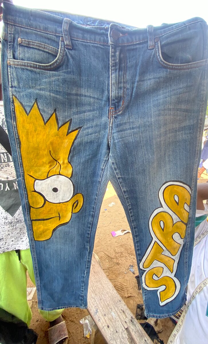 Jeans personnalisés artistiques