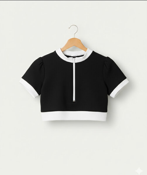 Top court bicolore chic