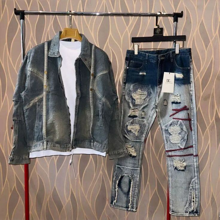 Ensemble denim tendance