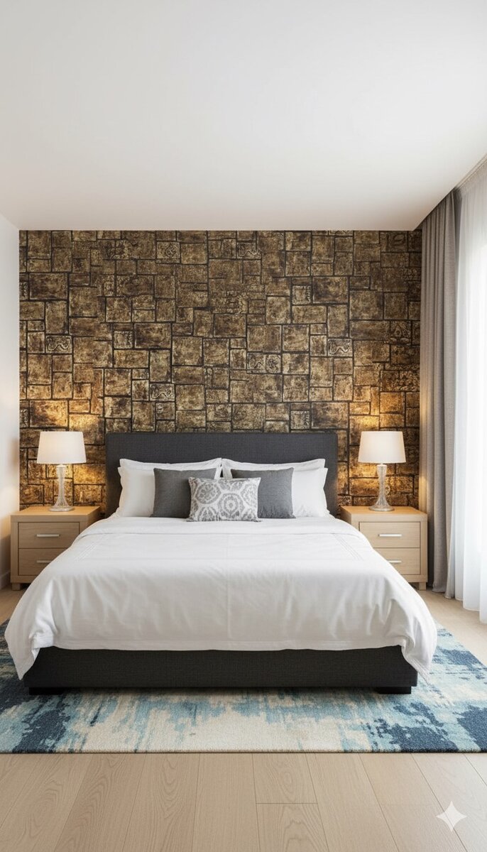 Papier peint effet pierre