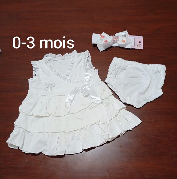 Robe Bébé Blanche Volants