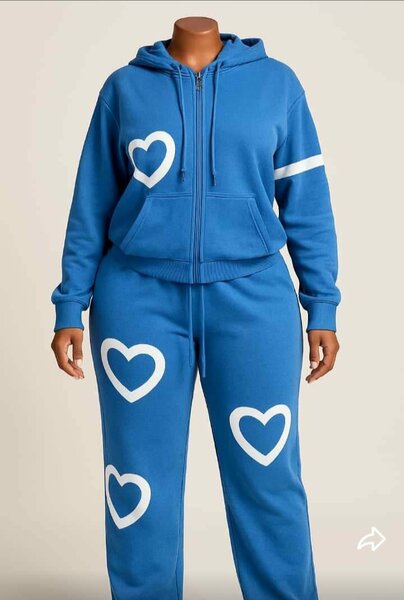 Ensemble Sweat à Capuche Cœur