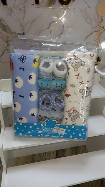 Set de naissance douce bleu