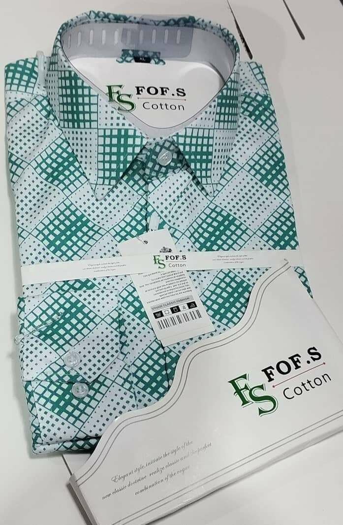 Chemise en Coton Motif Carreaux