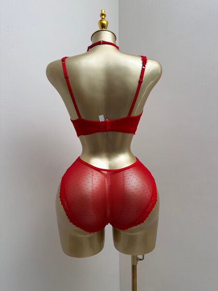 Ensemble lingerie rouge