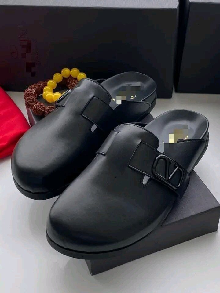 Mules en cuir confortables pour homme
