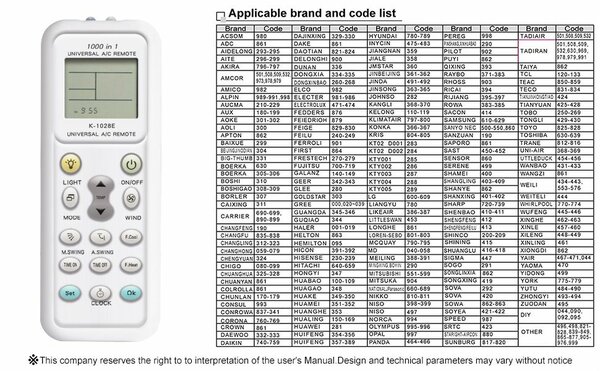 Télécommande de climatiseur un