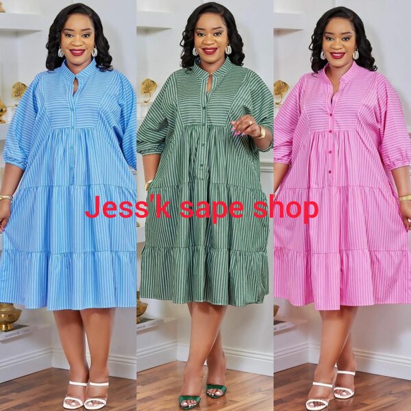 Robe ample à rayures