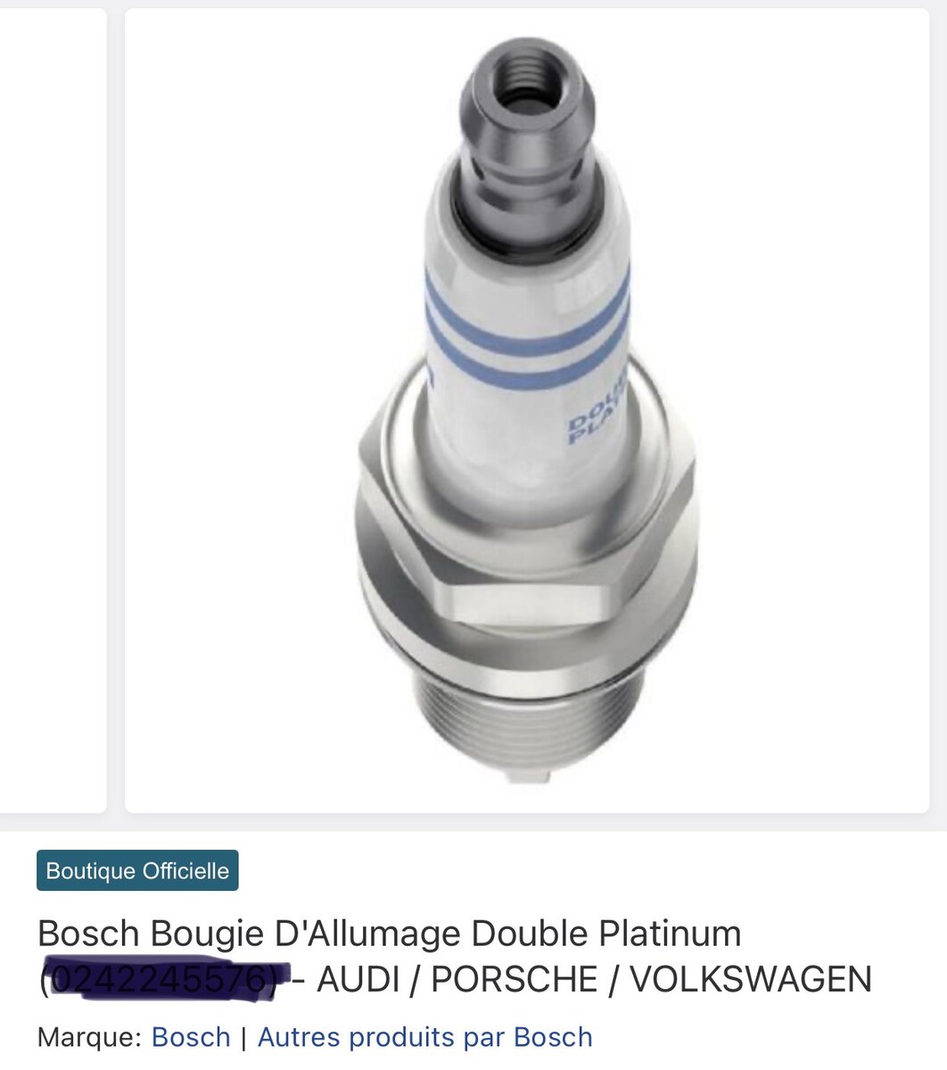 Bougie Bosch Double Platinum