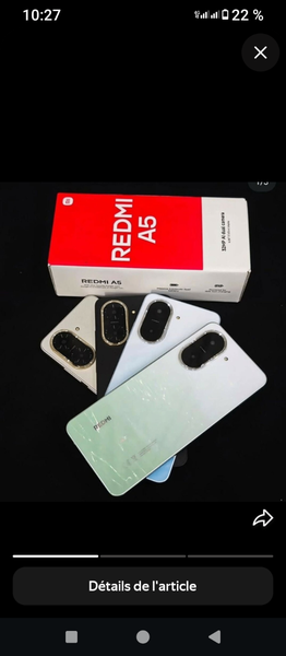 Smartphone Redmi A5 élégant