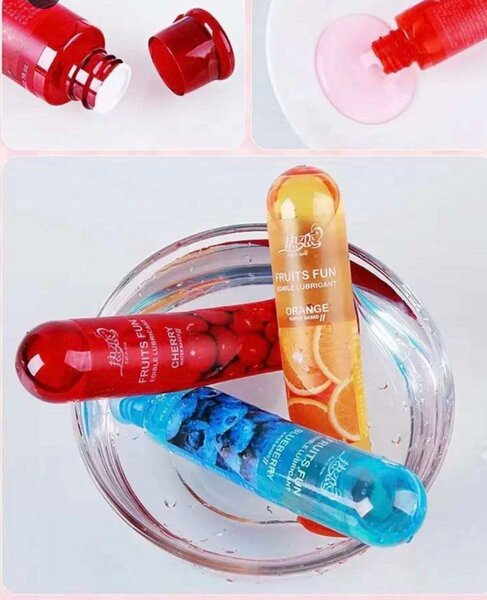 Lubrifiant comestible cerise