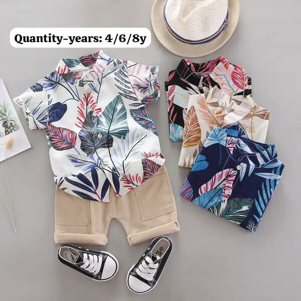 Ensemble été garçon tropical