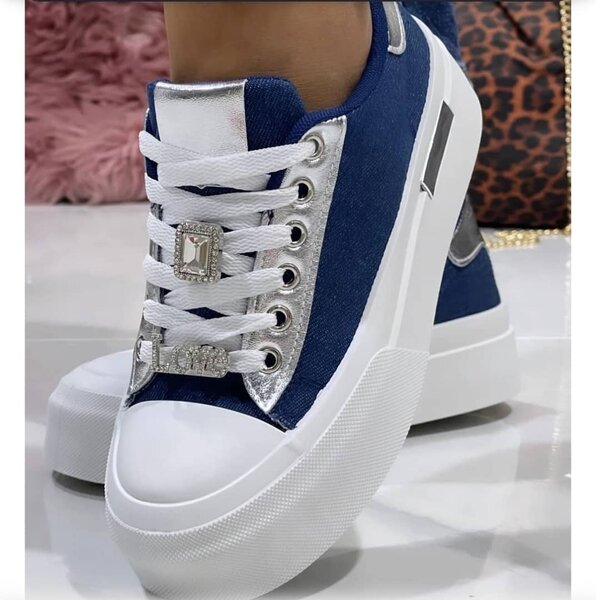 Baskets compensées mode femme